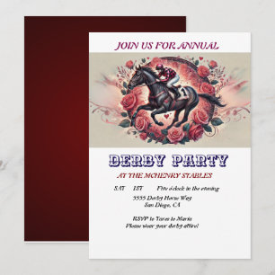 Invitación Elegante selección de caballos de raza Derby Fiest