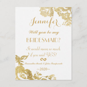 Invitación Elegante, sencilla y moderna Rosa Floral Gold Brid