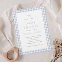 Elegante Sencillo Baby Shower Niño Azul Polvorient