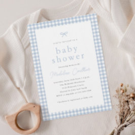 Invitación Elegante Sencillo Baby Shower Niño Azul Polvorient