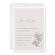 Elegante Sencillo Con Flores De Arte De Líneas Y B