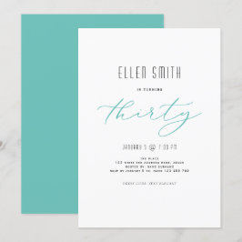 Invitación Elegante, sencillo, moderno, 30 años