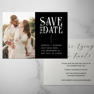 Invitación Elegante Sencillo Simple Moderno Guión Mínimo Foto