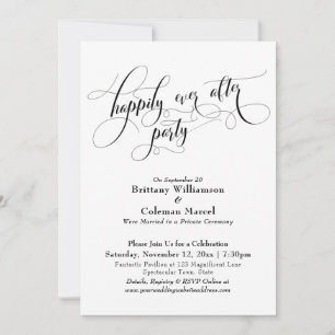 Invitación Elegante, Sencillo Y Agradable Después De La Recep