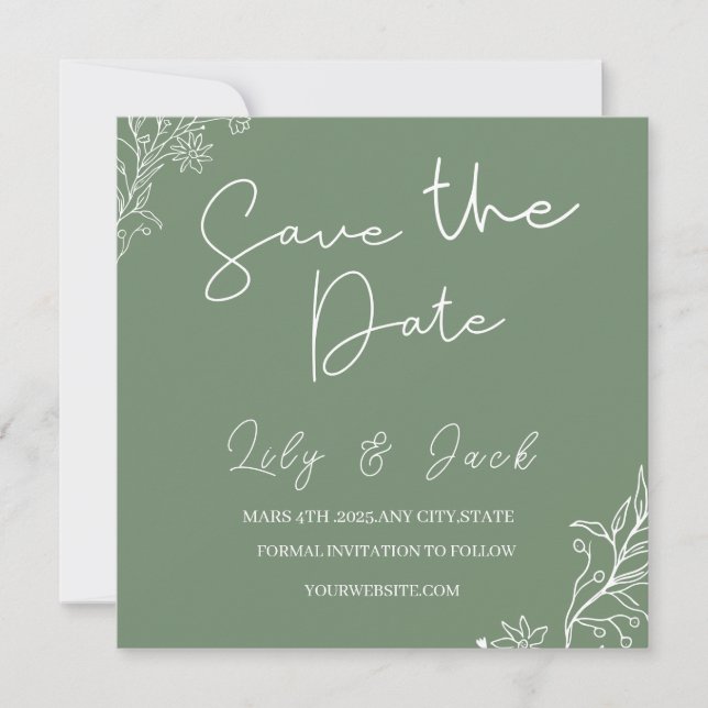 Invitación Elegante, sencillo y minimalista Elegante y modern (Anverso)