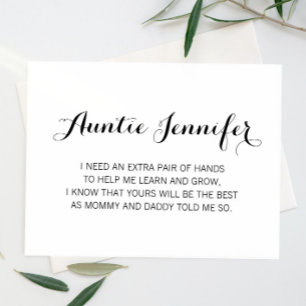 Invitación Elegante Serás Mi Propuesta De Madrina