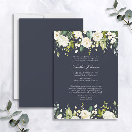 Invitación Elegante servicio conmemorativo de la Marina Azul