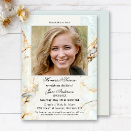 Invitación Elegante servicio de conmemoración de los funerale