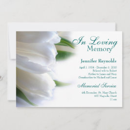 Invitación Elegante servicio funerario fotográfico con marco