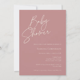 Invitación Elegante Sexo Neutral Caída Baby Shower | ROSA