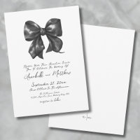 Elegante Simple Boda con Lazo Negro