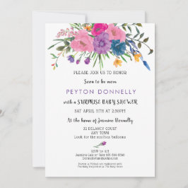 Invitación Elegante simple Bonito Floral Baby Shower