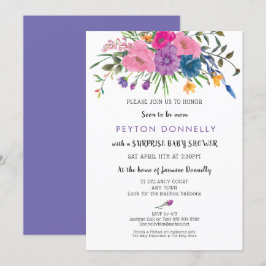 Invitación Elegante simple Bonito Floral Baby Shower
