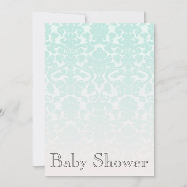 Invitación elegante simple de Baby Shower del (Anverso)