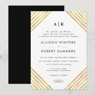 invitación elegante simple del boda de la