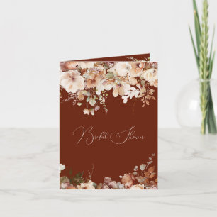 Invitación Elegante, simple flor de campo, ducha de novia caí