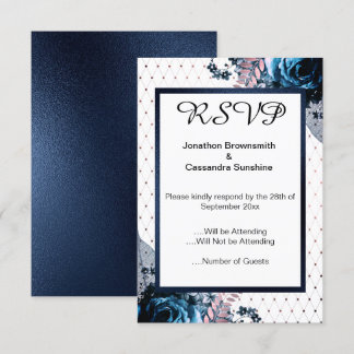 INVITACIÓN ELEGANTE SIMPLE FLORAL TURQUÍA PINK PATTERN RSVP
