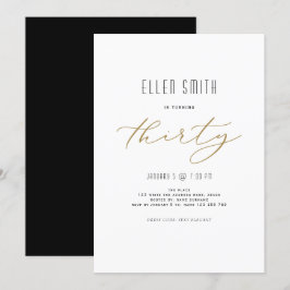 Invitación Elegante, simple, moderno, 30 años