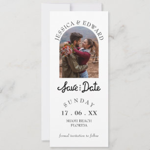Invitación Elegante Simple Y Moderna Foto De Guión Guardar La