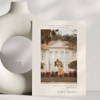 Elegante sitio web de boda con RSVP de dos fotos e