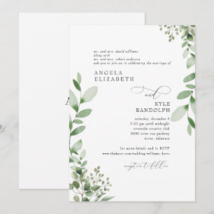 Invitación Elegante sitio web de Boda de Verdor en Cascada