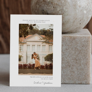 Invitación Elegante sitio web de boda minimalista con RSVP Ch