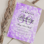 Invitación Elegante SORPRESA 30 Aniversario Luces Púrpura<br><div class="desc">Elegante plantilla de invitación del Fiesta Shimmer Lights de 30 años. Con luces brillantes modernas. ¡Genial por 30,  40,  50,  60 y 70 años y más!</div>