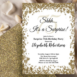 Invitación Elegante Sorpresa Cumpleaños 75