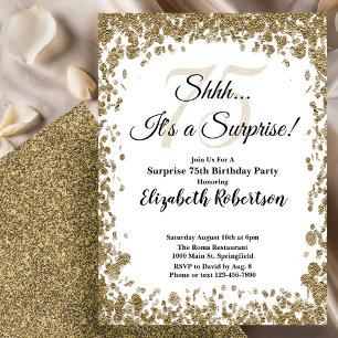 Invitación Elegante Sorpresa Cumpleaños 75