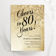 Elegante Sorpresa de Oro 80 cumpleaños