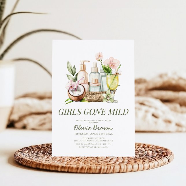 Invitación Elegante Spa Tropical Ducha Bridal (Subido por el creador)