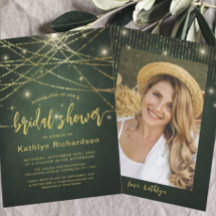 Elegante Sparkling Gold String ilumina la ducha de