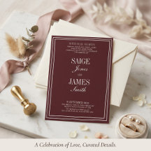 Elegante Suite de Boda Minimalista Cabernet Borgoñ