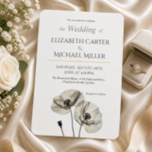 Elegante Suite de Boda Minimalista con Amapolas Ne