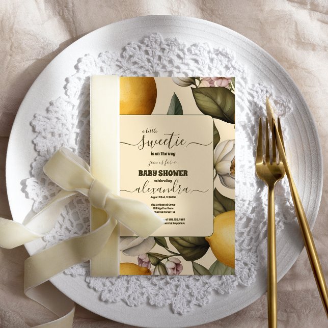 Invitación Elegante Summer Lemon Cítrico Baby Shower (Subido por el creador)