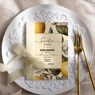 Invitación Elegante Summer Lemon Cítrico Baby Shower