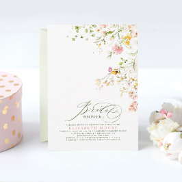 Invitación Elegante Summer Meadow Wildflowers Ducha de novias