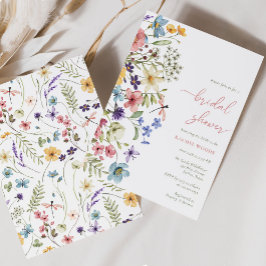 Invitación Elegante Summer Meadow Wildflowers Ducha de novias