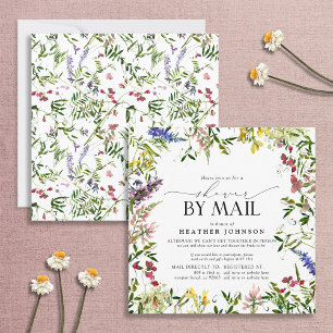 Invitación Elegante Summer Wildflower Bridal Shower Mail