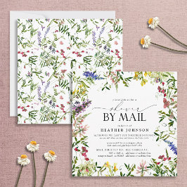 Invitación Elegante Summer Wildflower Bridal Shower Mail