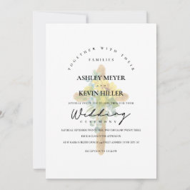 Invitación Elegante Sunflower Wrap Rustic Wood Cross Boda