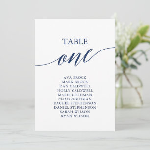 Invitación Elegante tabla azul de la Marina Número 1 de asien