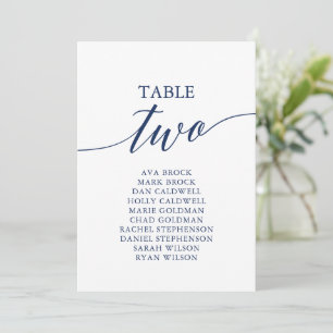 Invitación Elegante tabla azul de la Marina Número 2 de asien