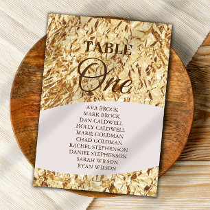 Invitación Elegante Tabla de Relieves metalizados dorados 1 U