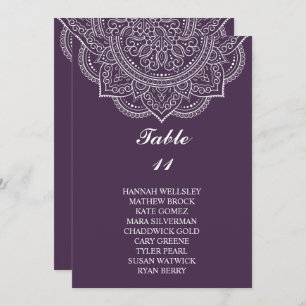 Invitación Elegante tablero de asientos Boda Paisley de la be