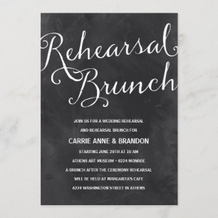 Invitación Elegante tablero de papel Brunch de ensayo de Mod