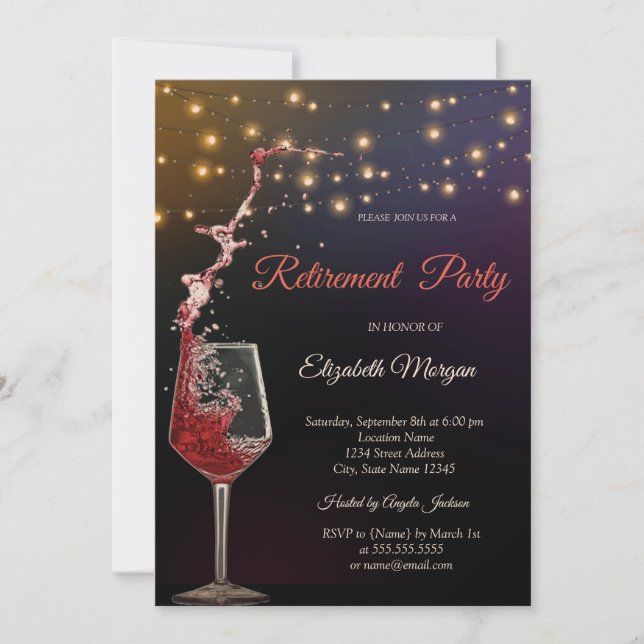 Invitación Elegante Tapa de Vidrio (Anverso)