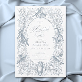 Invitación Elegante té de boda de pájaros de la naturaleza en