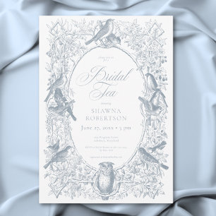Invitación Elegante té de boda de pájaros de la naturaleza en