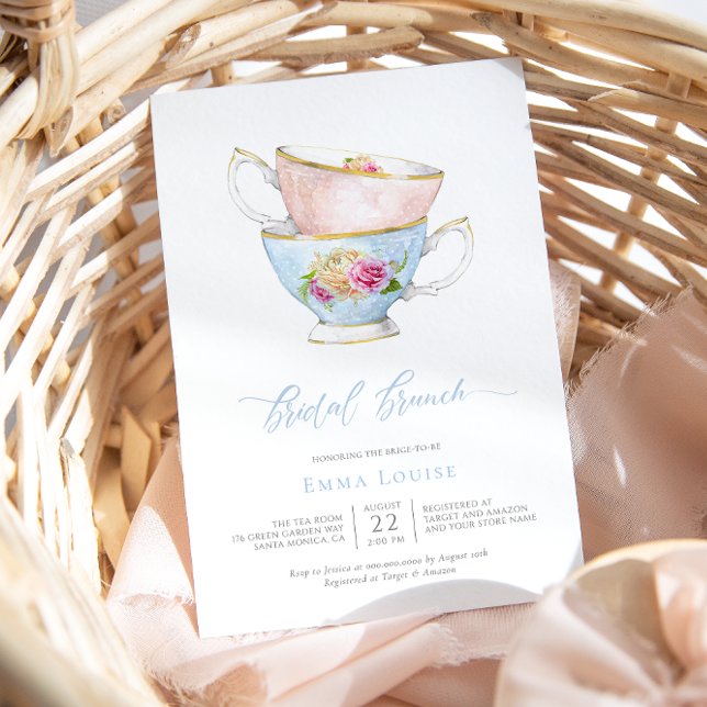 Invitación Elegante Té De Flor Con Brunch Bridal De Flores (Subido por el creador)